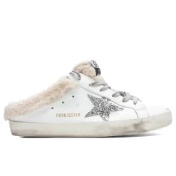 Golden Goose Women's Super-Star Sabot - White/Silver/Beige