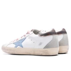Golden Goose Women's Super-Star - White/Powder Blue/Platinum 6 Golden Goose Women's Super-Star - White/Powder Blue/Platinum -Fashion Clothing Store Golden Goose Women s Super Star White Powder Blue Platinum GWF00102.F003190.81774 12 28 22 Feature VR 4