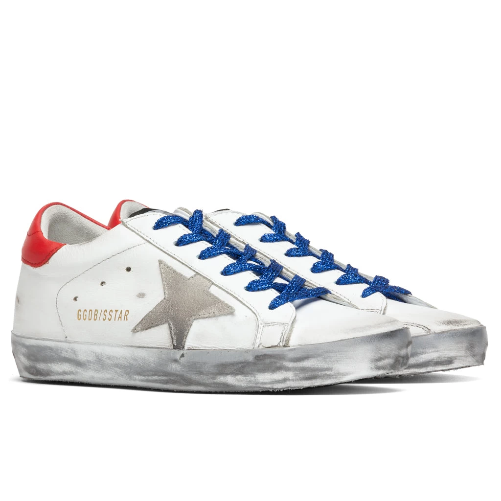 Golden Goose Women's Super-Star Sneakers - White/Ice/Red 2 Golden Goose Women's Super-Star Sneakers - White/Ice/Red - Image 2