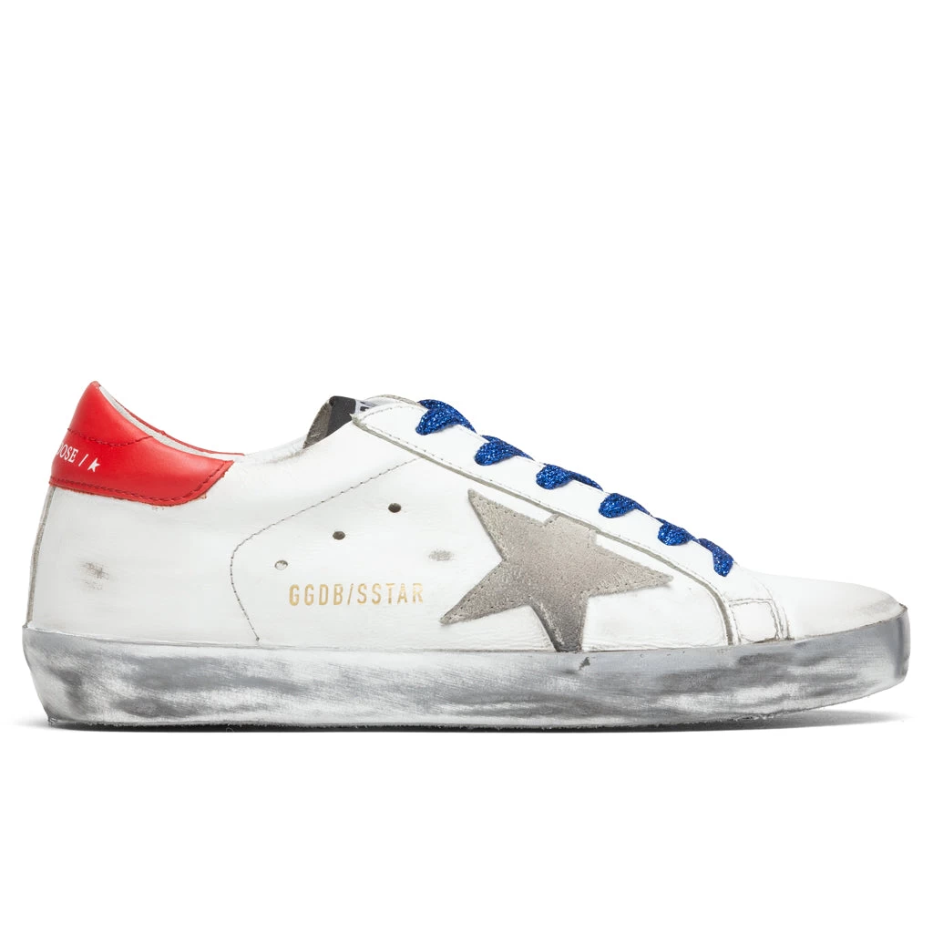 Golden Goose Women's Super-Star Sneakers - White/Ice/Red 1 Golden Goose Women's Super-Star Sneakers - White/Ice/Red