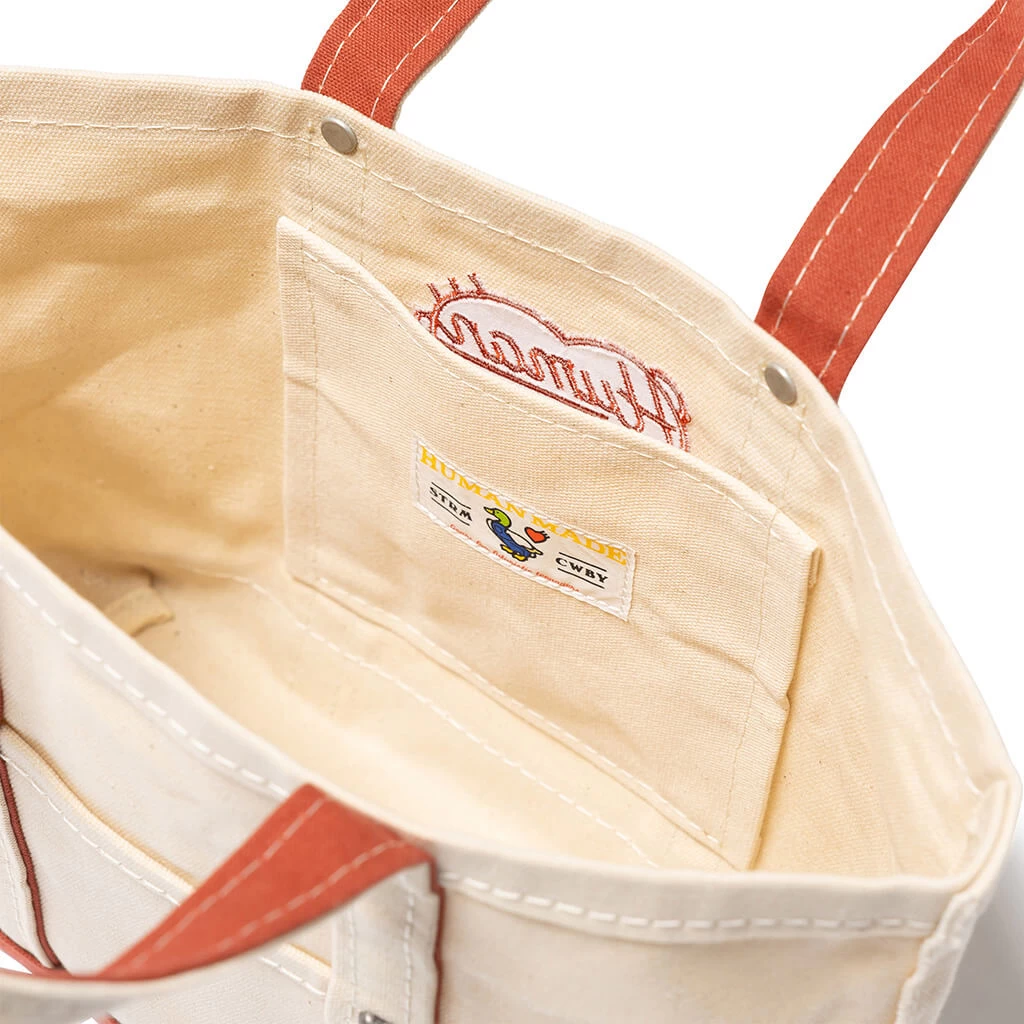 Heavy Canvas Tote Small - Orange 4 Heavy Canvas Tote Small - Orange - Image 4