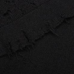 Shredded Knit Crewneck - Black/White -Fashion Clothing Store Heron Preston Shredded Knit Crewneck Black White HMHE011F22KNI0011001 12 14 22 Feature VR 9