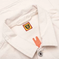 Natural Denim Work Jacket - White 9 Natural Denim Work Jacket - White -Fashion Clothing Store Human Made Natural Denim Work Jacket White HM25JK021 WHT 05 21 23 Feature VR 12