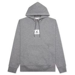 Jordan Flight Fleece Pullover Hoodie - Carbon Heather/Sail