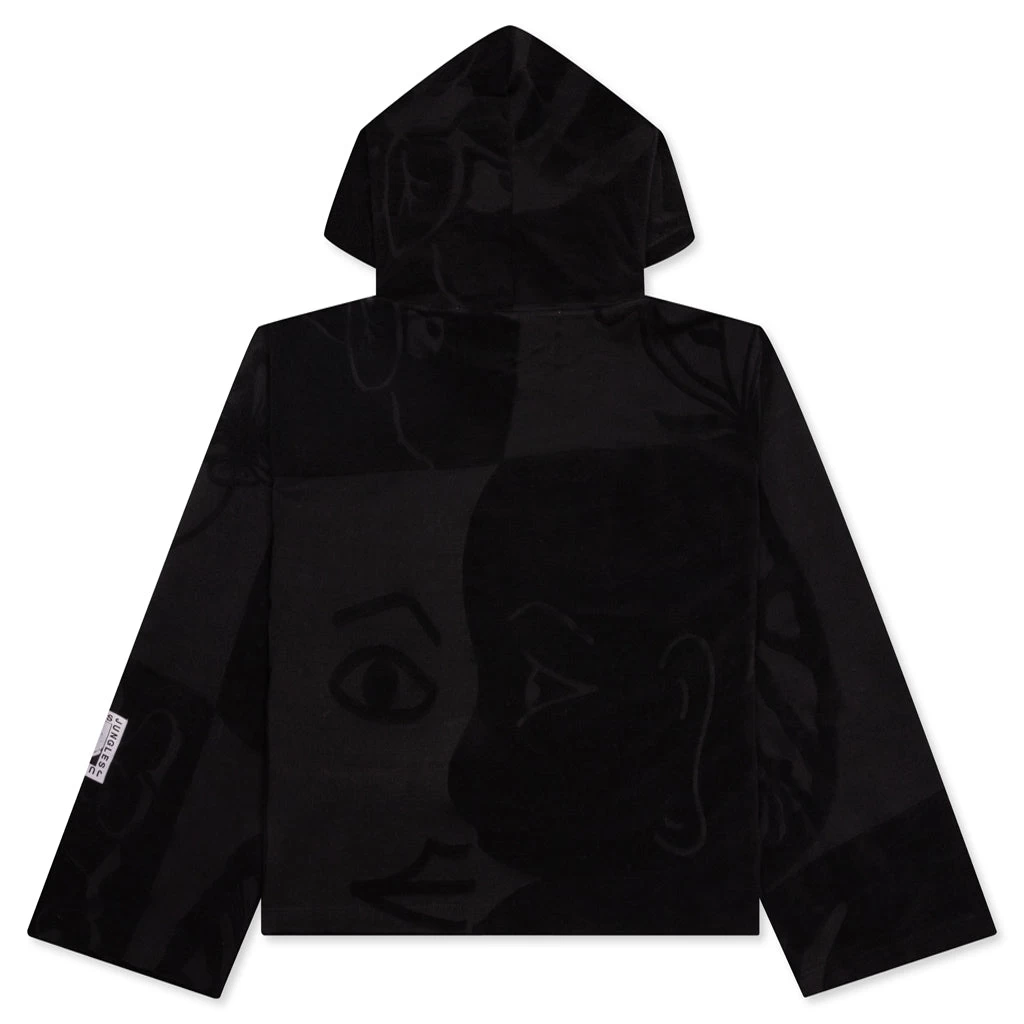 Towelling Hoodie - Black 2 Towelling Hoodie - Black - Image 2