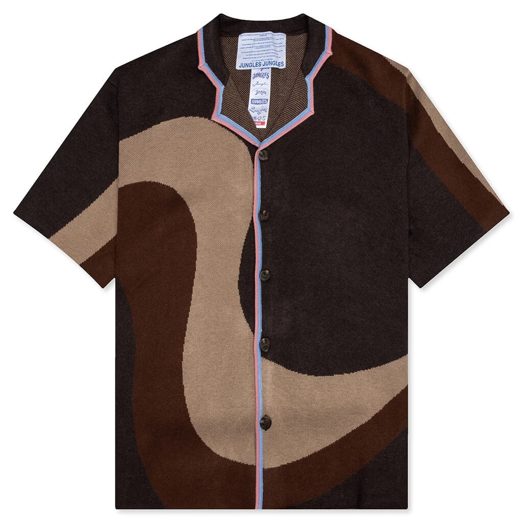 Wavy Knit Shirt - Coffee 1 Wavy Knit Shirt - Coffee
