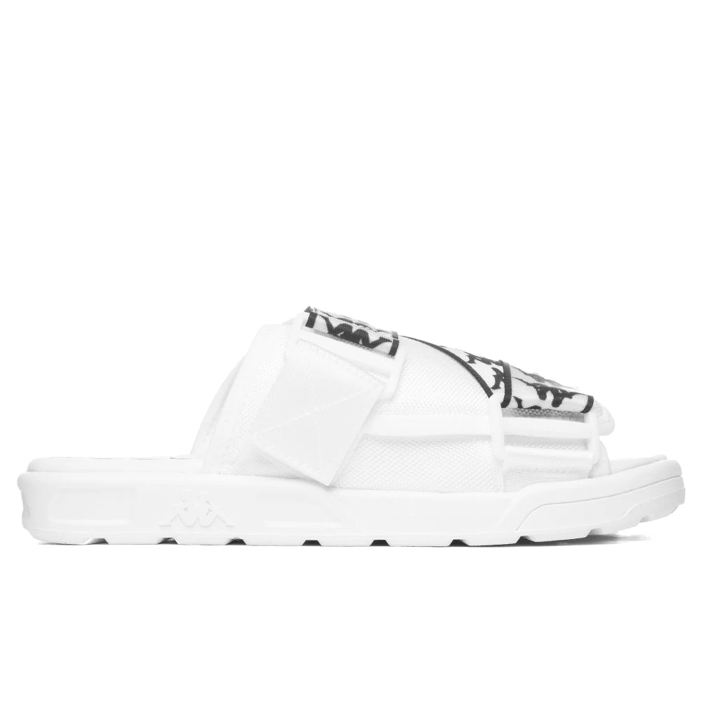 Kappa 222 Banda Mitel 1 Sandals - White/Black 1 Kappa 222 Banda Mitel 1 Sandals - White/Black