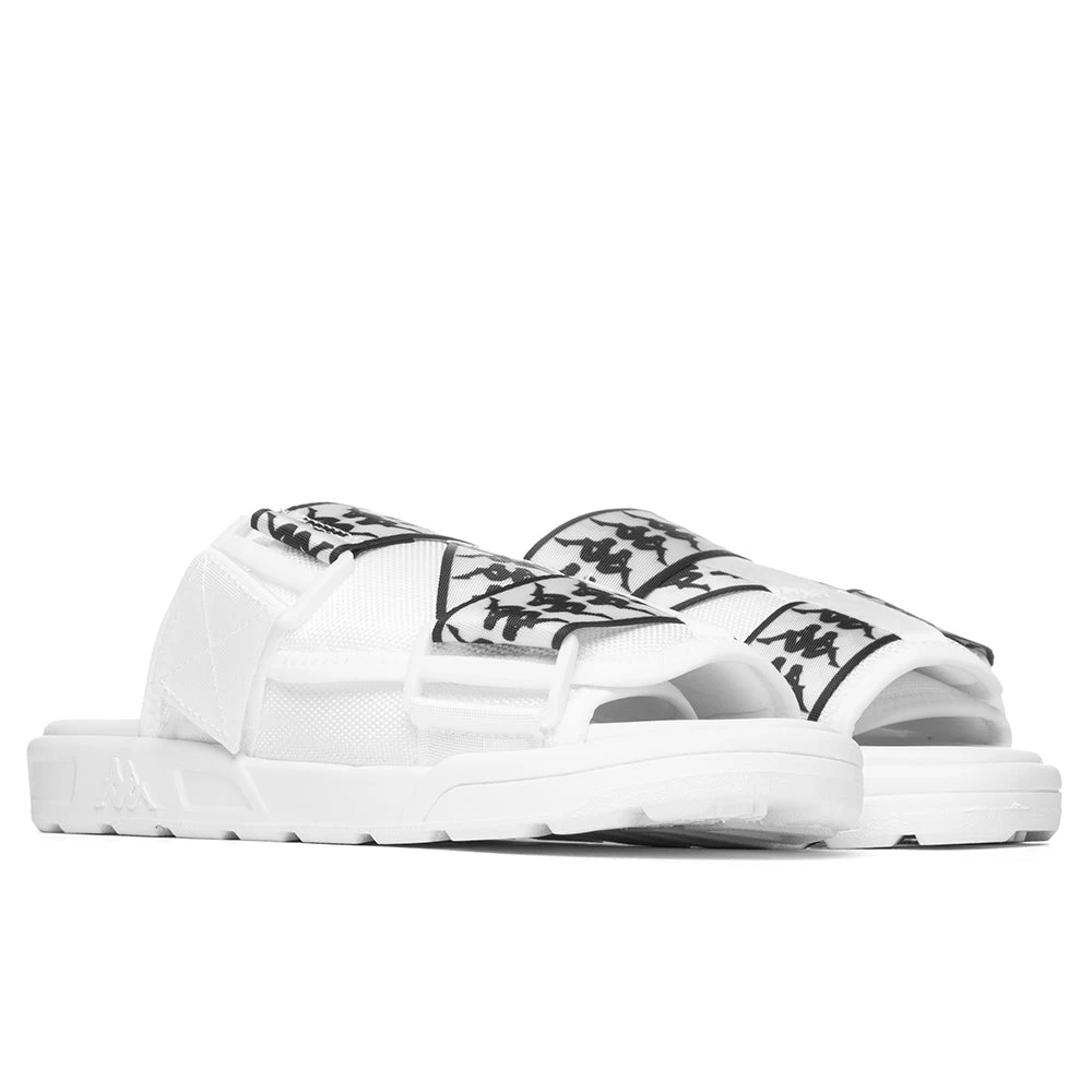 Kappa 222 Banda Mitel 1 Sandals - White/Black 2 Kappa 222 Banda Mitel 1 Sandals - White/Black - Image 2