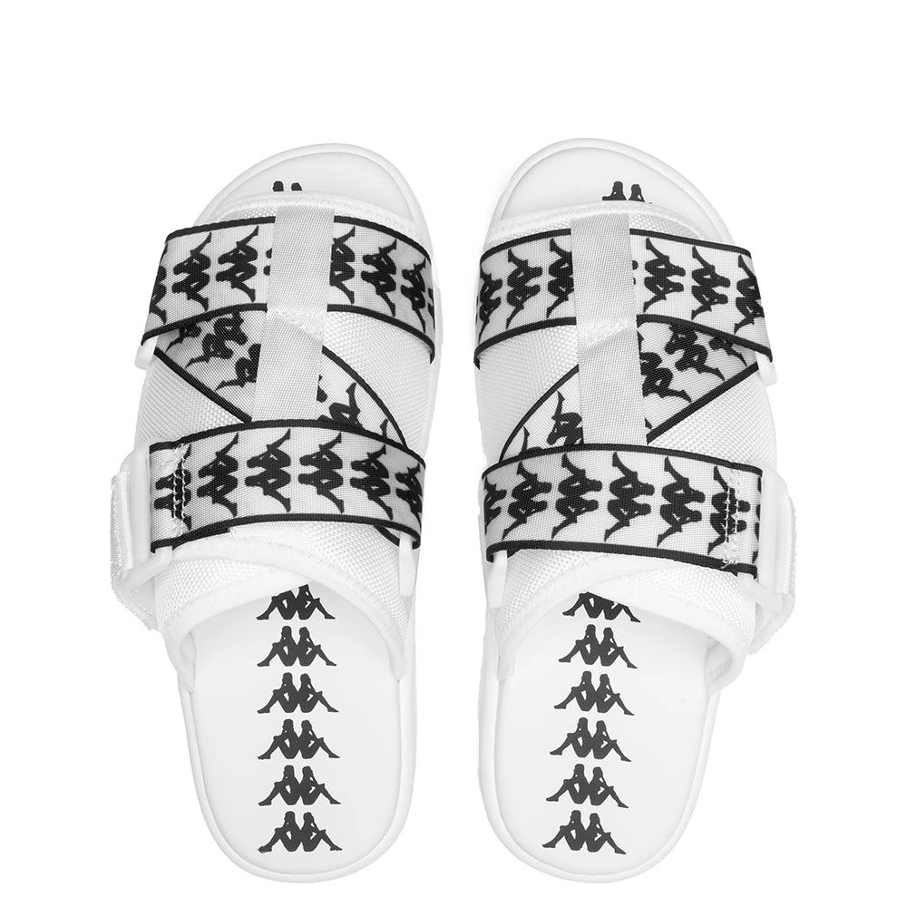 Kappa 222 Banda Mitel 1 Sandals - White/Black 4 Kappa 222 Banda Mitel 1 Sandals - White/Black - Image 4