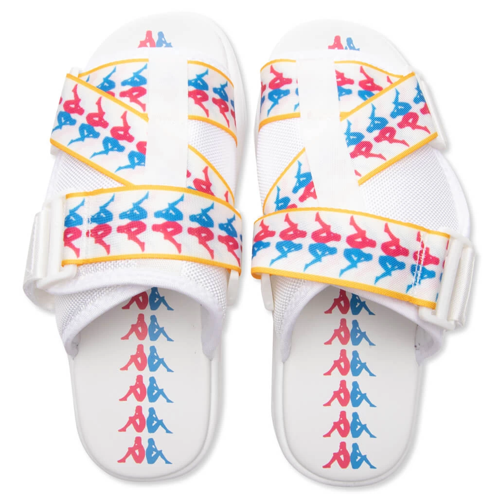 Kappa 222 Banda Mitel 6 Sandals - White/Fuchsia 4 Kappa 222 Banda Mitel 6 Sandals - White/Fuchsia - Image 4