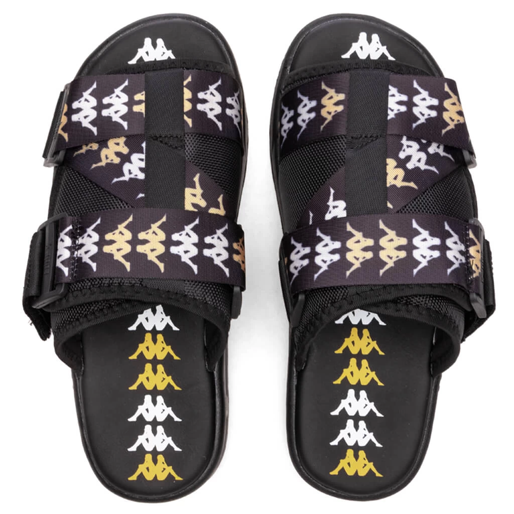 Kappa 222 Banda Mitel 7 Sandals - Black/White 2 Kappa 222 Banda Mitel 7 Sandals - Black/White - Image 2