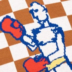 Checkered Sweater - Burnt Orange -Fashion Clothing Store KidSuper Checkered Sweater Burnt Orange KSAW22 05 04 12 08 22 Feature DV 6