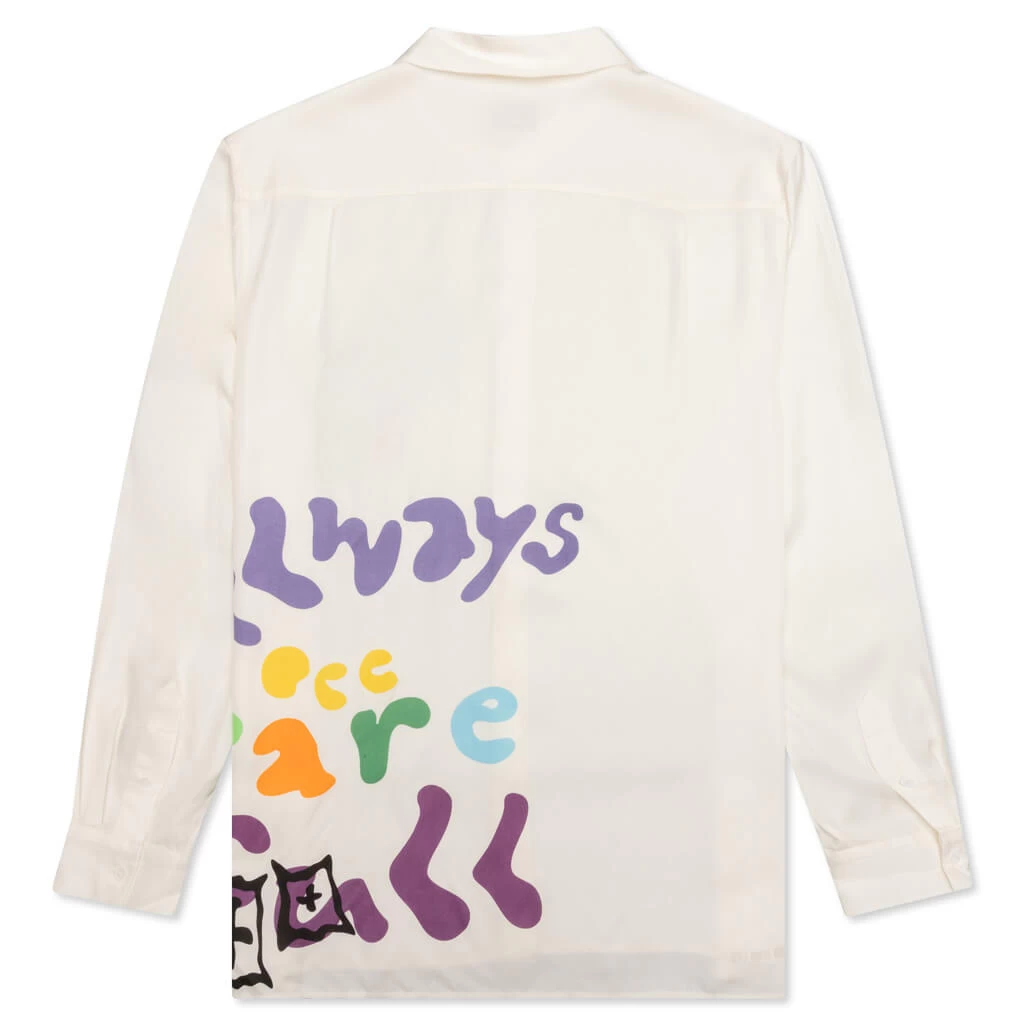 Ksubi Bee Careful L/S Shirt - Ecru 2 Ksubi Bee Careful L/S Shirt - Ecru - Image 2