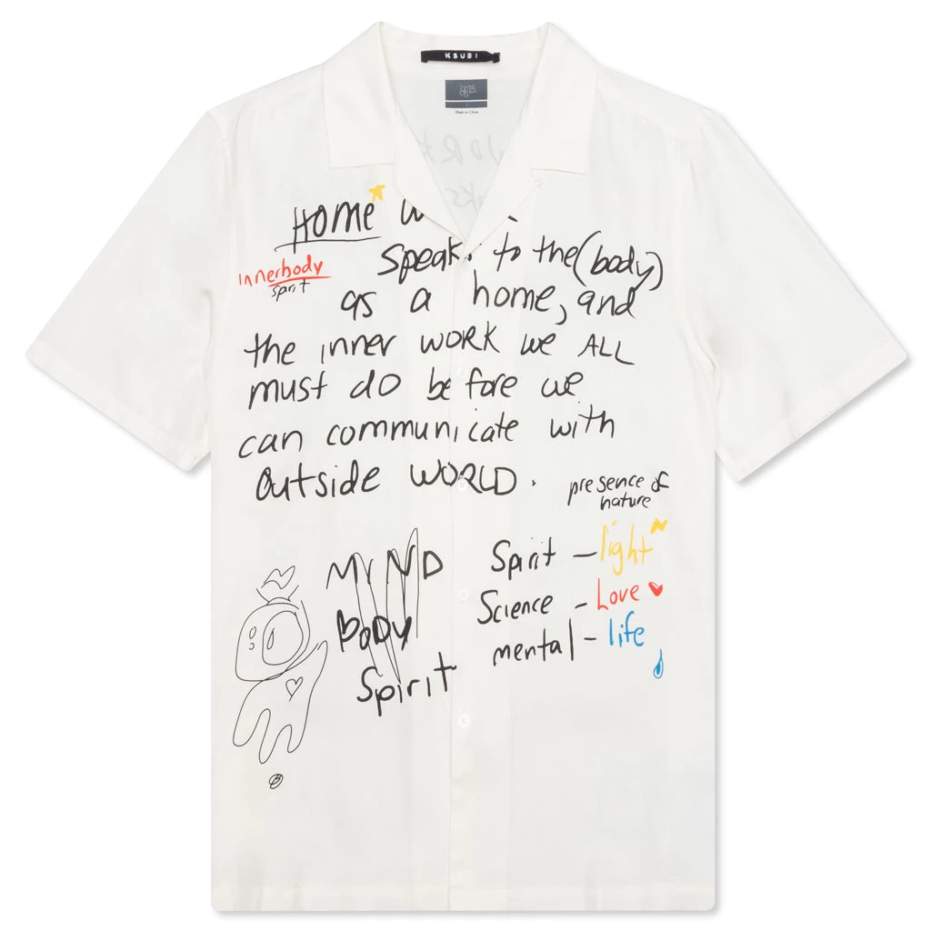 Ksubi Homework S/S Shirt - White 1 Ksubi Homework S/S Shirt - White