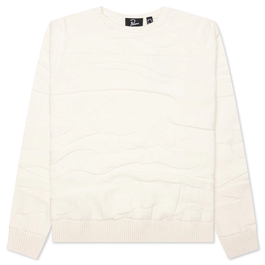 Landscaped Knitted Pullover - Off White 1 Landscaped Knitted Pullover - Off White