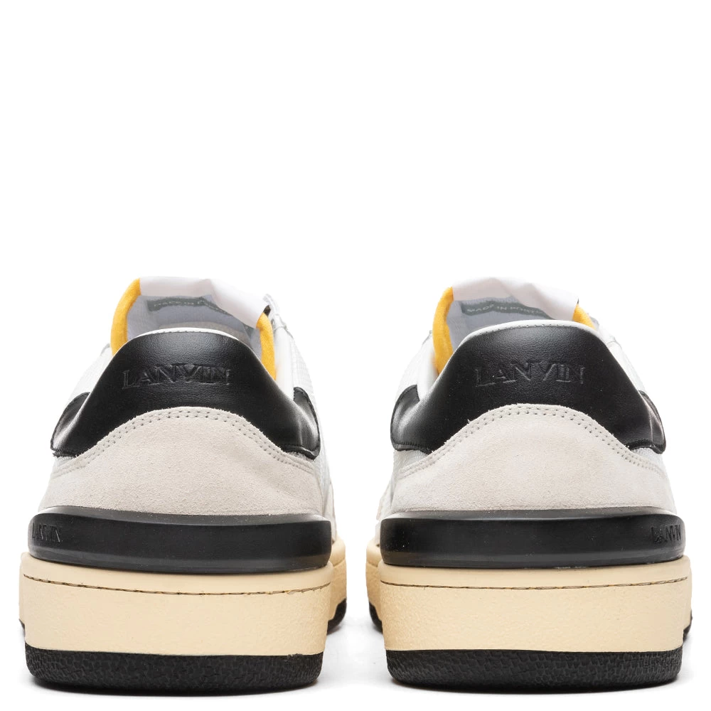Lanvin Clay Low Top Sneakers - White/Black 4 Lanvin Clay Low Top Sneakers - White/Black - Image 4