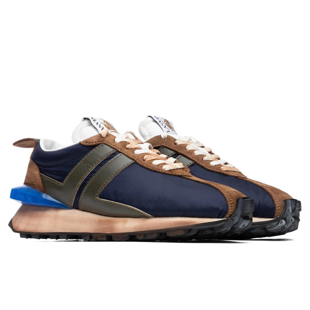 Lanvin Running Sneakers - Navy Blue/Green 2 Lanvin Running Sneakers - Navy Blue/Green - Image 2