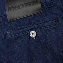 JW Anderson Logo Grid Turn Up Workwear Jeans - Indigo -Fashion Clothing Store Logo Grid Turn Up Workwear Jeans Indigo DT0078 PG1336 870 08 22 23 Feature JP 6