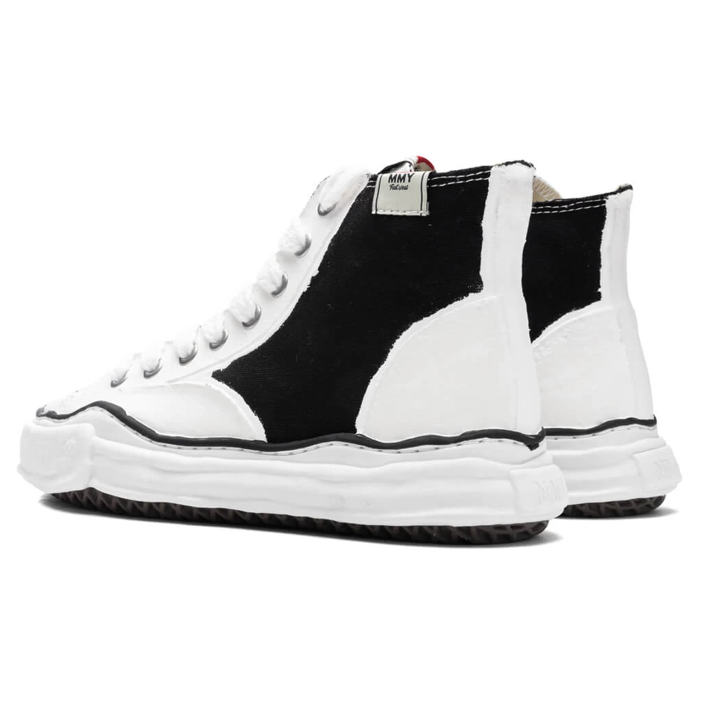 Peterson High OG Sole Rubber Painted Canvas Sneaker - Black/White 3 Peterson High OG Sole Rubber Painted Canvas Sneaker - Black/White - Image 3