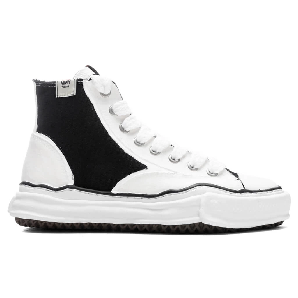 Peterson High OG Sole Rubber Painted Canvas Sneaker - Black/White 1 Peterson High OG Sole Rubber Painted Canvas Sneaker - Black/White