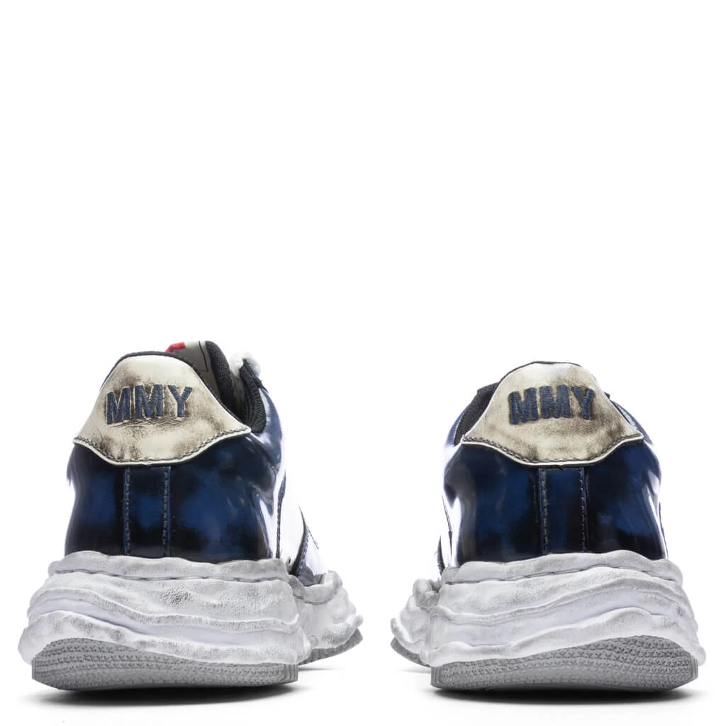 Wayne Brushed Patent Leather Low - Blue 4 Wayne Brushed Patent Leather Low - Blue - Image 4