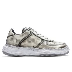 Wayne Brushed Patent Leather Low - White