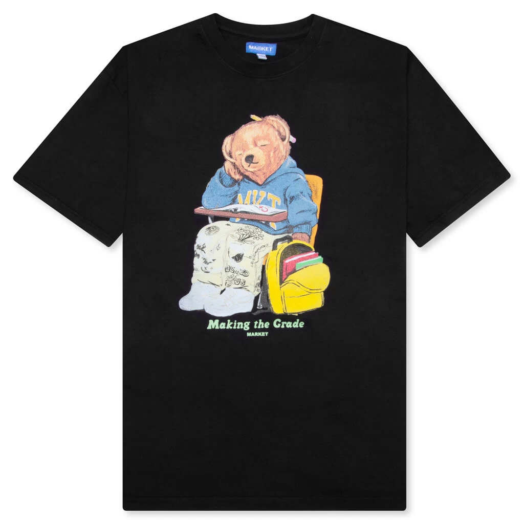 MARKET Making The Grade Bear T-Shirt - Black 1 MARKET Making The Grade Bear T-Shirt - Black