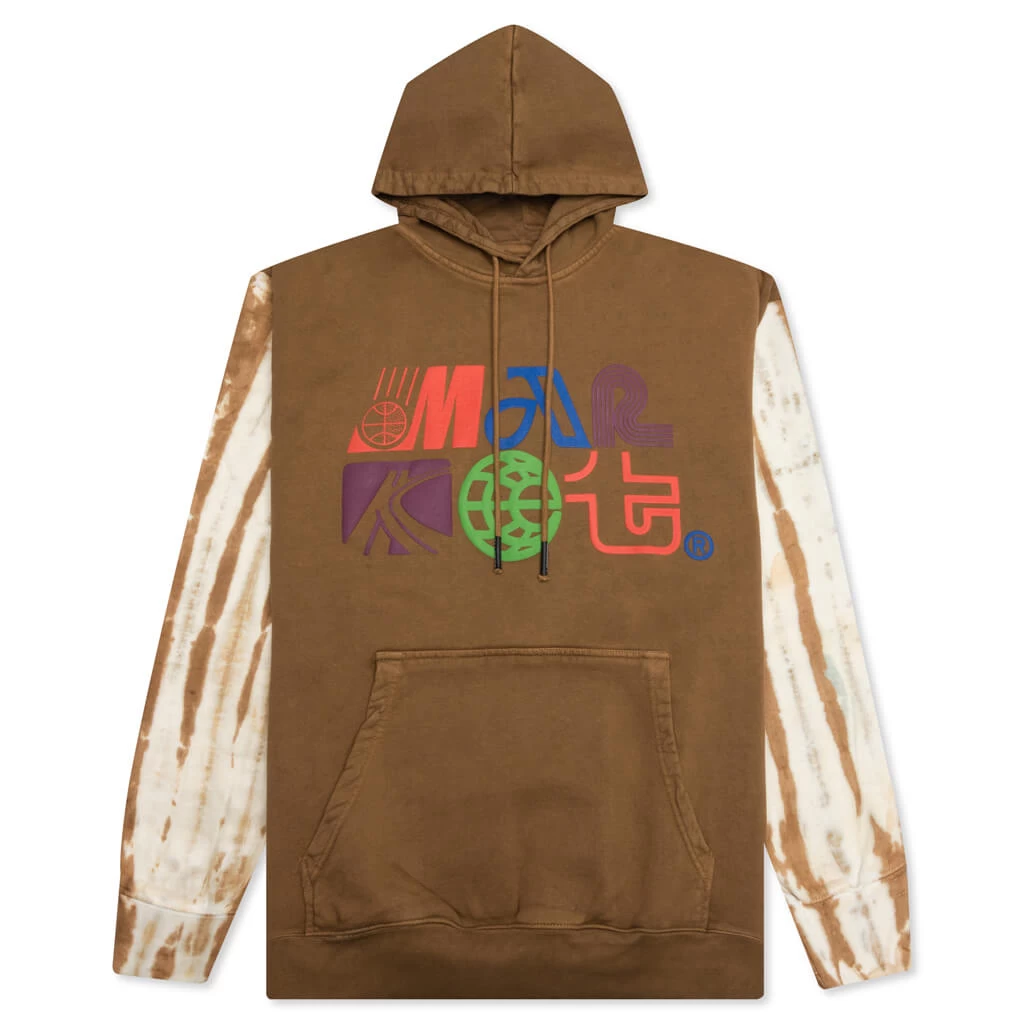 MARKET Air Transit Puff Tie-Dye Hoodie - Brown 1 MARKET Air Transit Puff Tie-Dye Hoodie - Brown