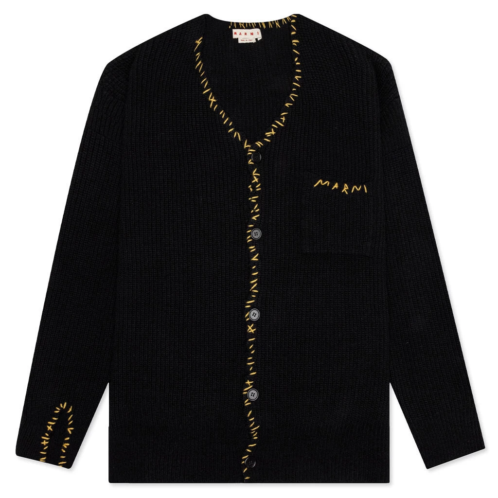 Marni Black Wool Cardigan - Black 1 Marni Black Wool Cardigan - Black