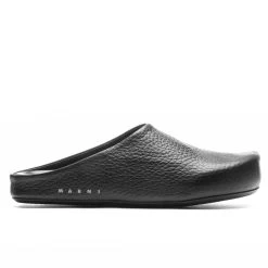 Marni Leather Fussbett Sabot - Black