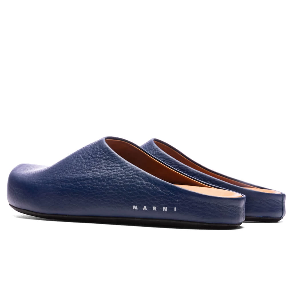Marni Leather Fussbett Sabot - Dusty Blue 4 Marni Leather Fussbett Sabot - Dusty Blue - Image 4
