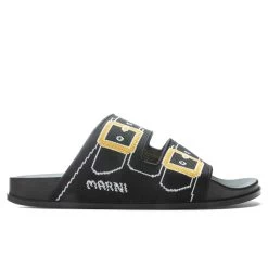 Marni Sandal - Black/Gold