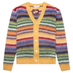 Marni Striped Mohair Cardigan - Multi