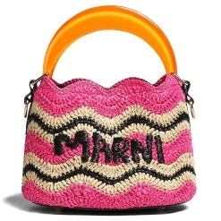 Marni X No Vacancy Inn Venice Mini Bucket Bag - Fuchsia/Natural