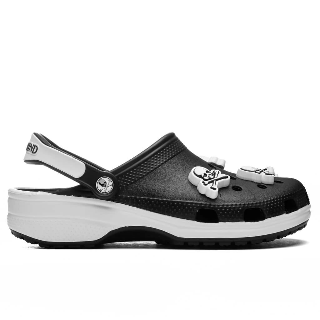 Mastermind Japan X Crocs Classic Clog - Black/White 1 Mastermind Japan X Crocs Classic Clog - Black/White