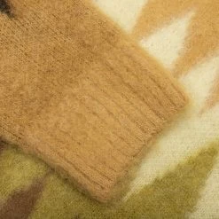 Mohair Cardigan Zigzag - Taupe -Fashion Clothing Store Needles Mohair Cardigan Zigzag Taupe LQ274 TAU 12 17 22 Feature DV 8