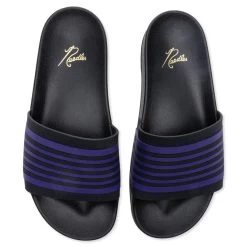 Track Line Shower Sandals - Black/Purple -Fashion Clothing Store Needles Track Line Shower Sandals Black Purple KP308 BLK 02 10 2022 01 5