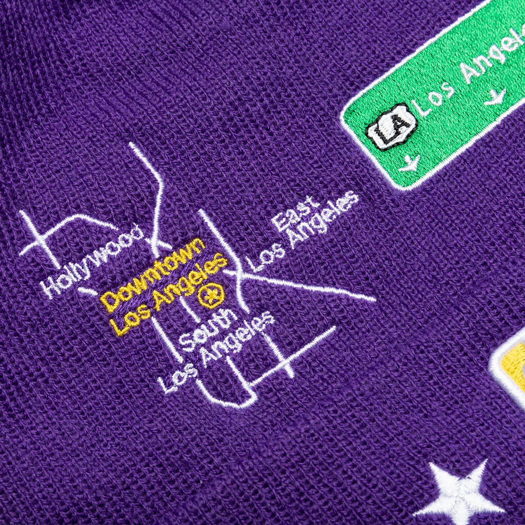 NEW ERA City Transit Knit Beanie - Los Angeles Lakers 4 NEW ERA City Transit Knit Beanie - Los Angeles Lakers - Image 4