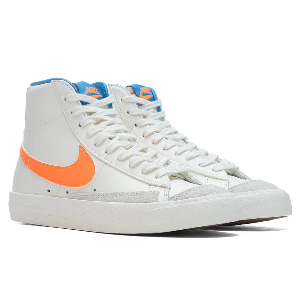 Nike Women's Blazer Mid '77 - Sail/Total Orange/LT Photo Blue 2 Nike Women's Blazer Mid '77 - Sail/Total Orange/LT Photo Blue - Image 2