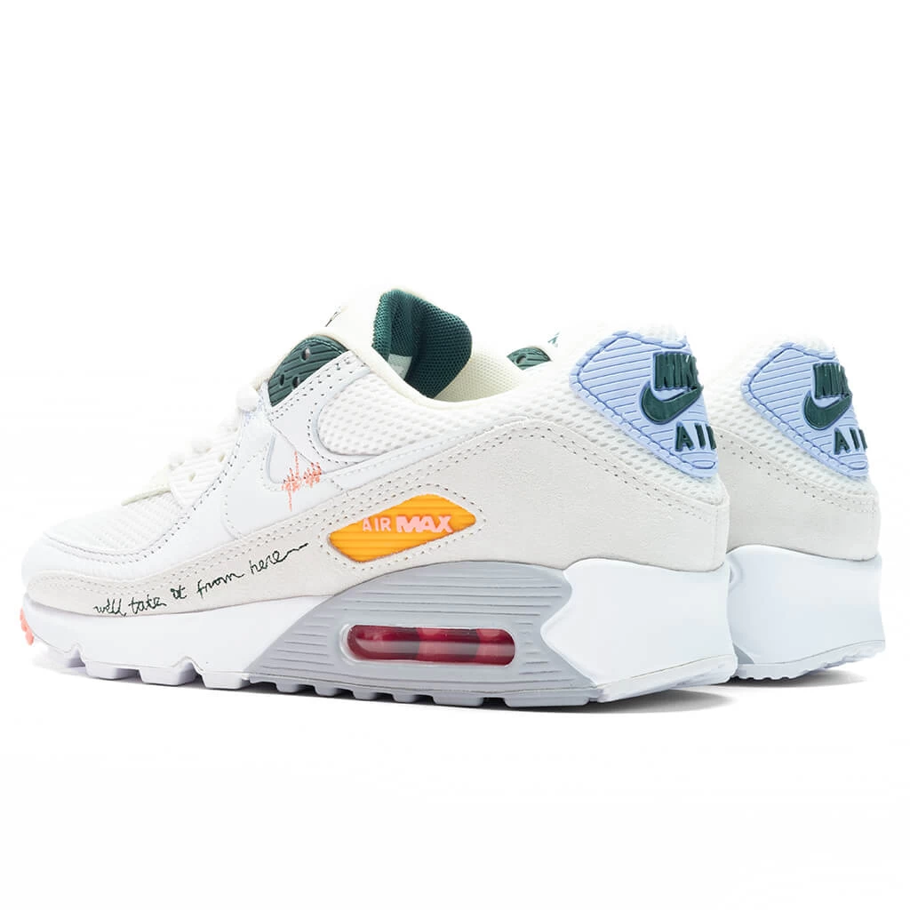 Nike Air Max 90 Women's - Summit White/Pro Green 3 Nike Air Max 90 Women's - Summit White/Pro Green - Image 3
