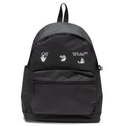 OW Logo PVC Backpack - Black/White