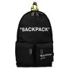 Quote Nylon Backpack - Black/White