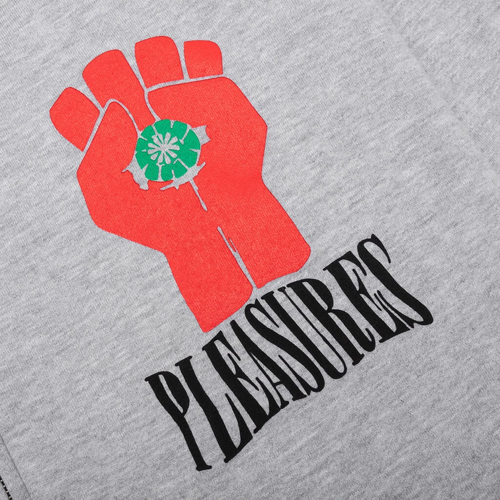 Pleasures HST Zip Hoodie - Heather Grey 3 Pleasures HST Zip Hoodie - Heather Grey - Image 3