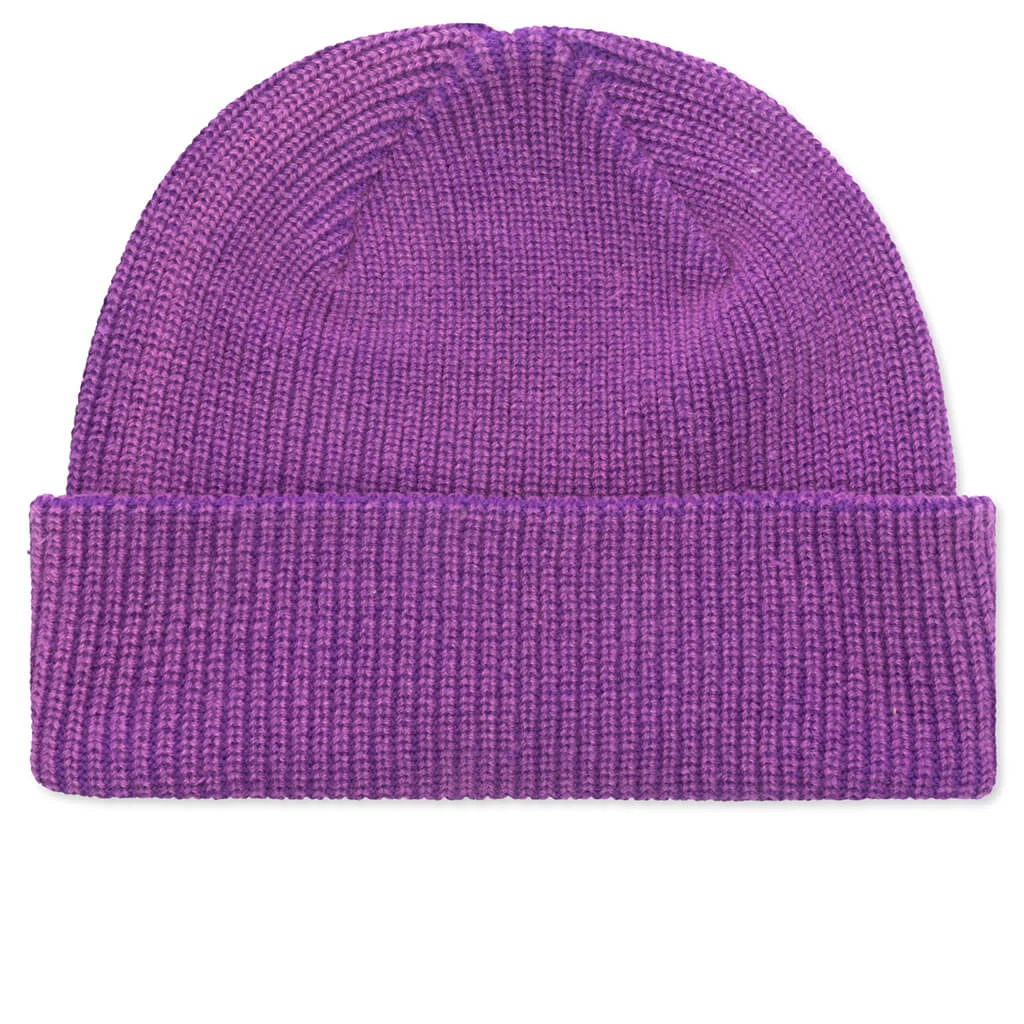 Pleasures Impact Logo Beanie - Purple 2 Pleasures Impact Logo Beanie - Purple - Image 2
