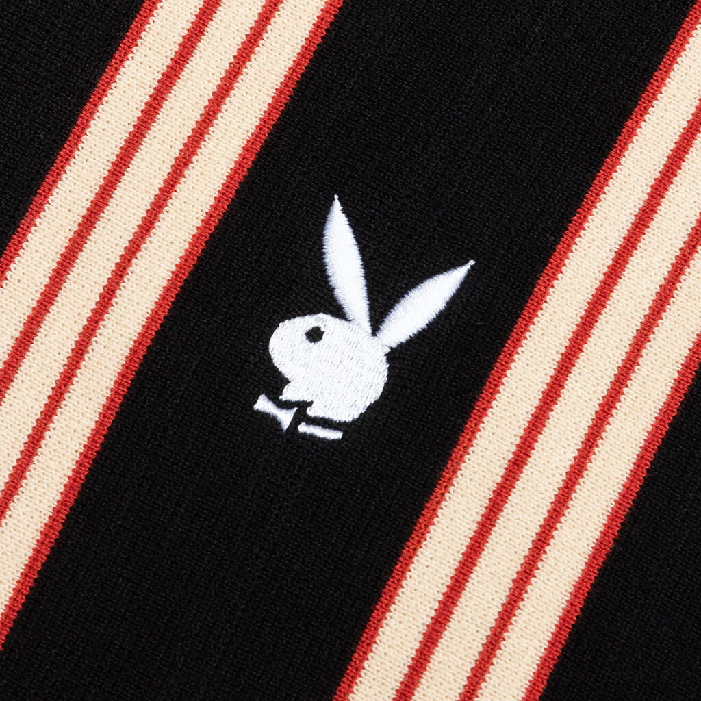 PLEASURES X Playboy Club Woven Cardigan Sweater - Black 3 PLEASURES X Playboy Club Woven Cardigan Sweater - Black - Image 3