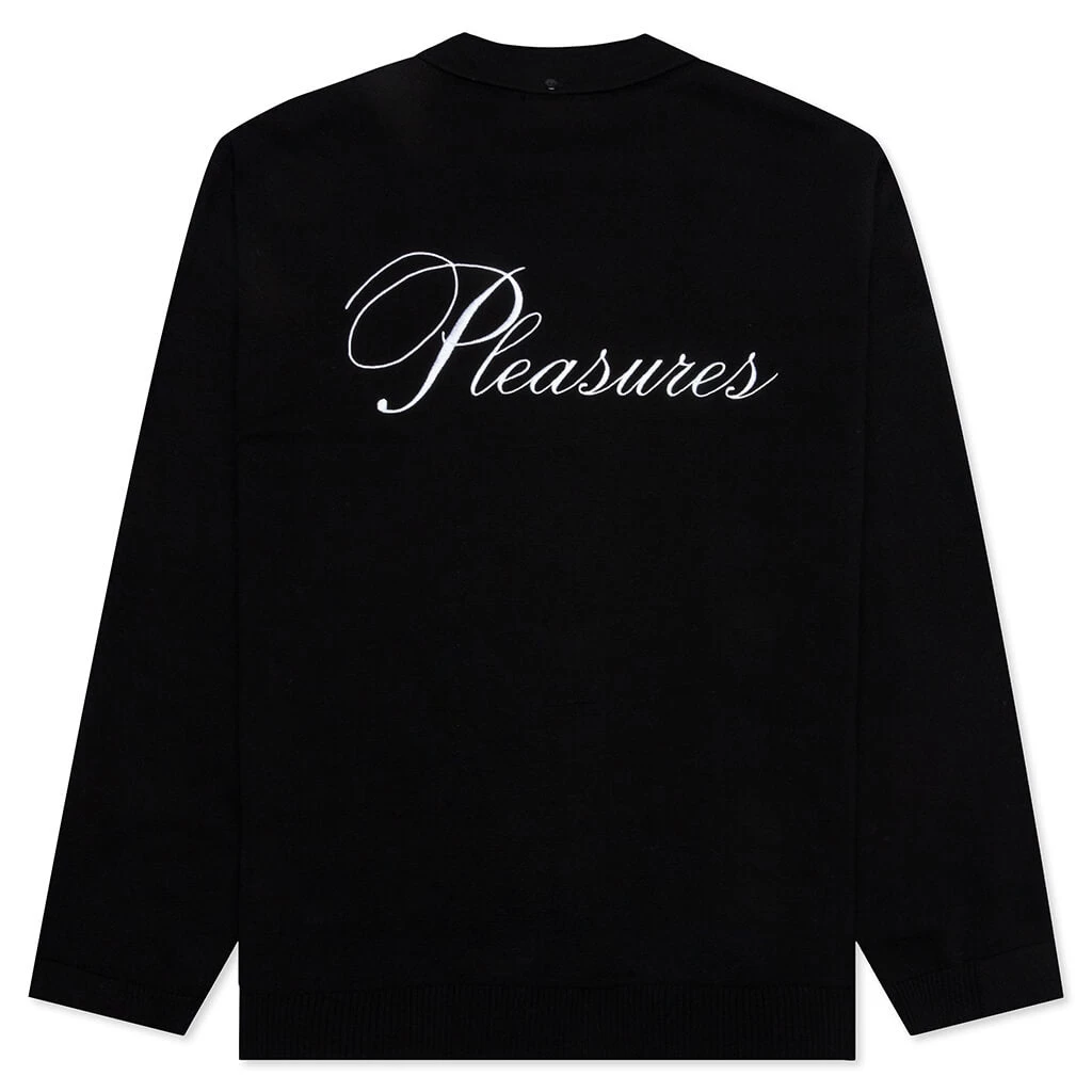 PLEASURES X Playboy Club Woven Cardigan Sweater - Black 2 PLEASURES X Playboy Club Woven Cardigan Sweater - Black - Image 2
