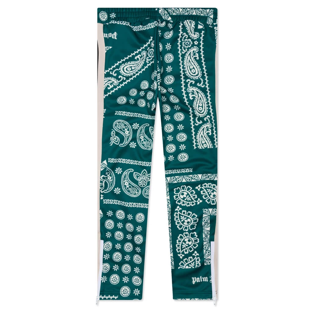 Palm Angels Bandana Track Pants - Green/White 2 Palm Angels Bandana Track Pants - Green/White - Image 2