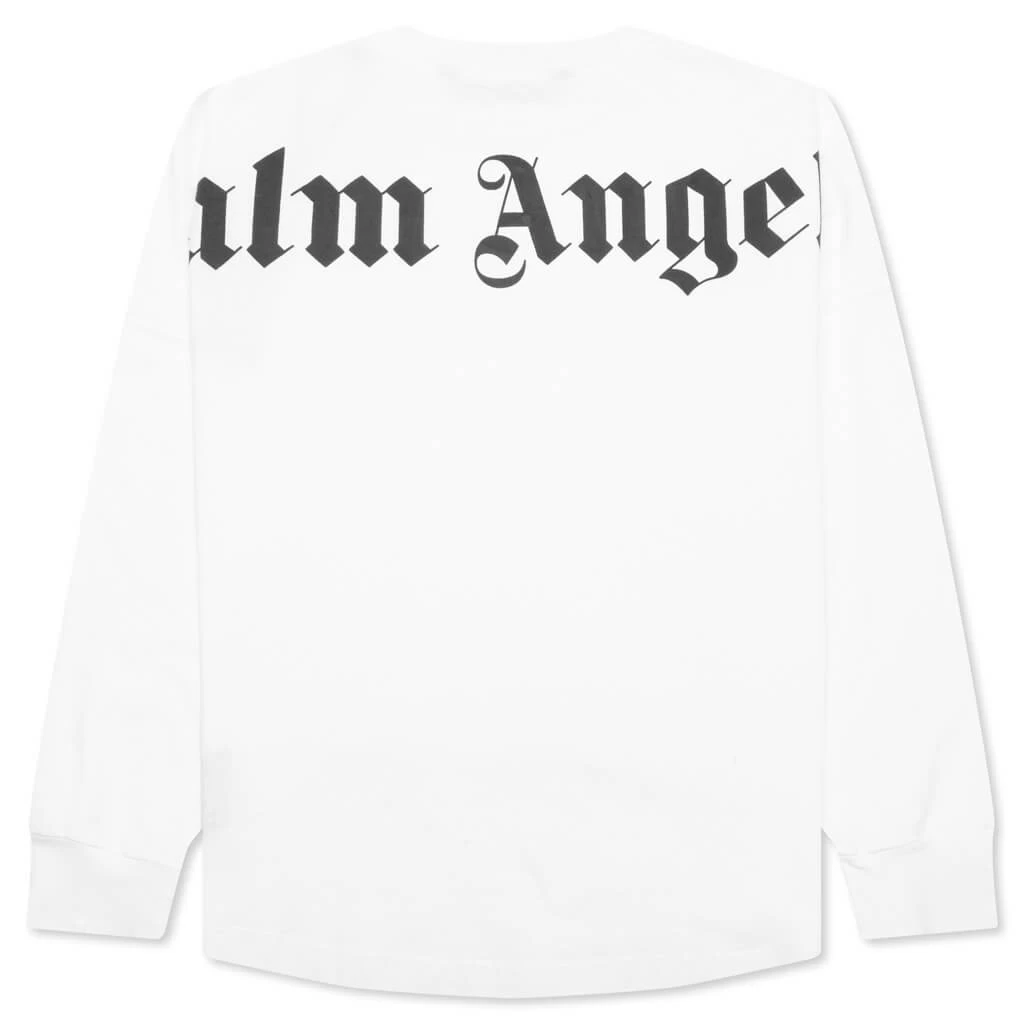 Palm Angels Classic Logo Over Tee L/S - White/Black 2 Palm Angels Classic Logo Over Tee L/S - White/Black - Image 2