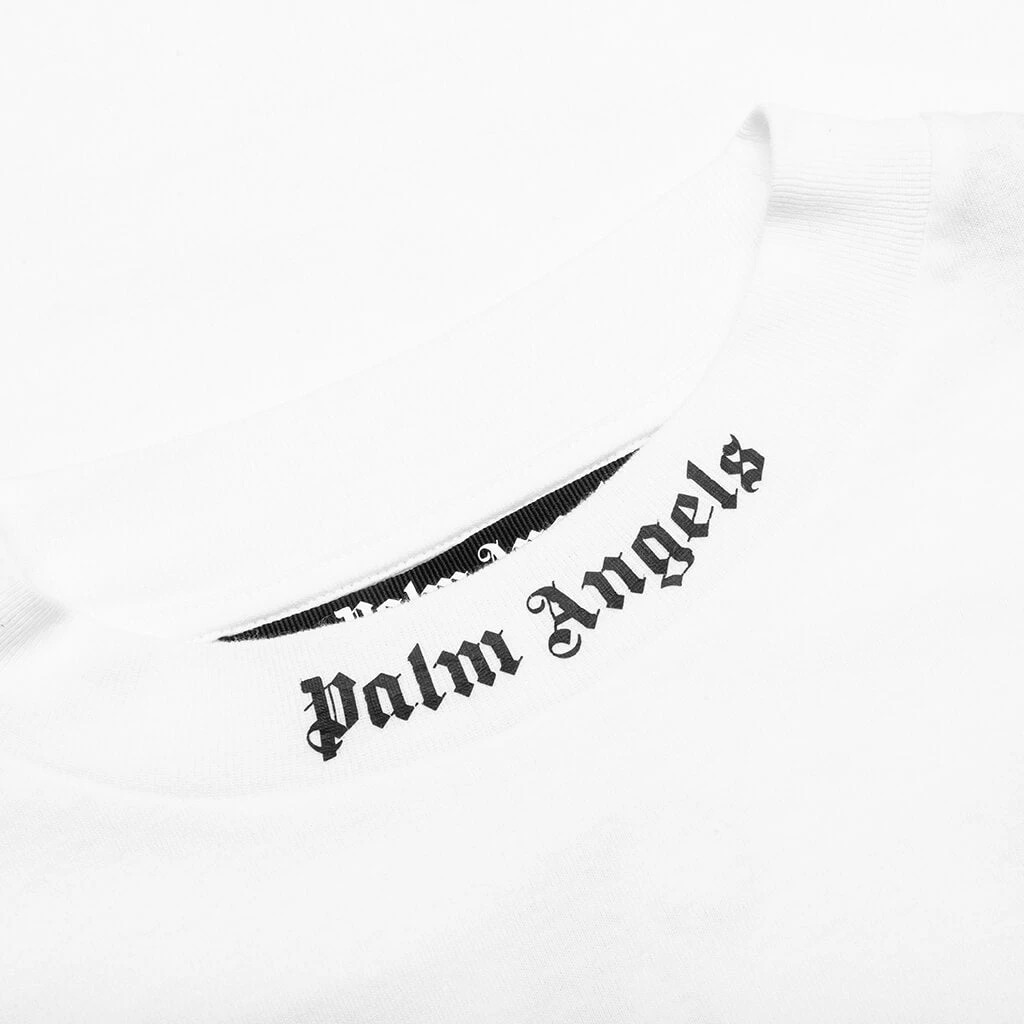 Palm Angels Classic Logo Over Tee L/S - White/Black 3 Palm Angels Classic Logo Over Tee L/S - White/Black - Image 3