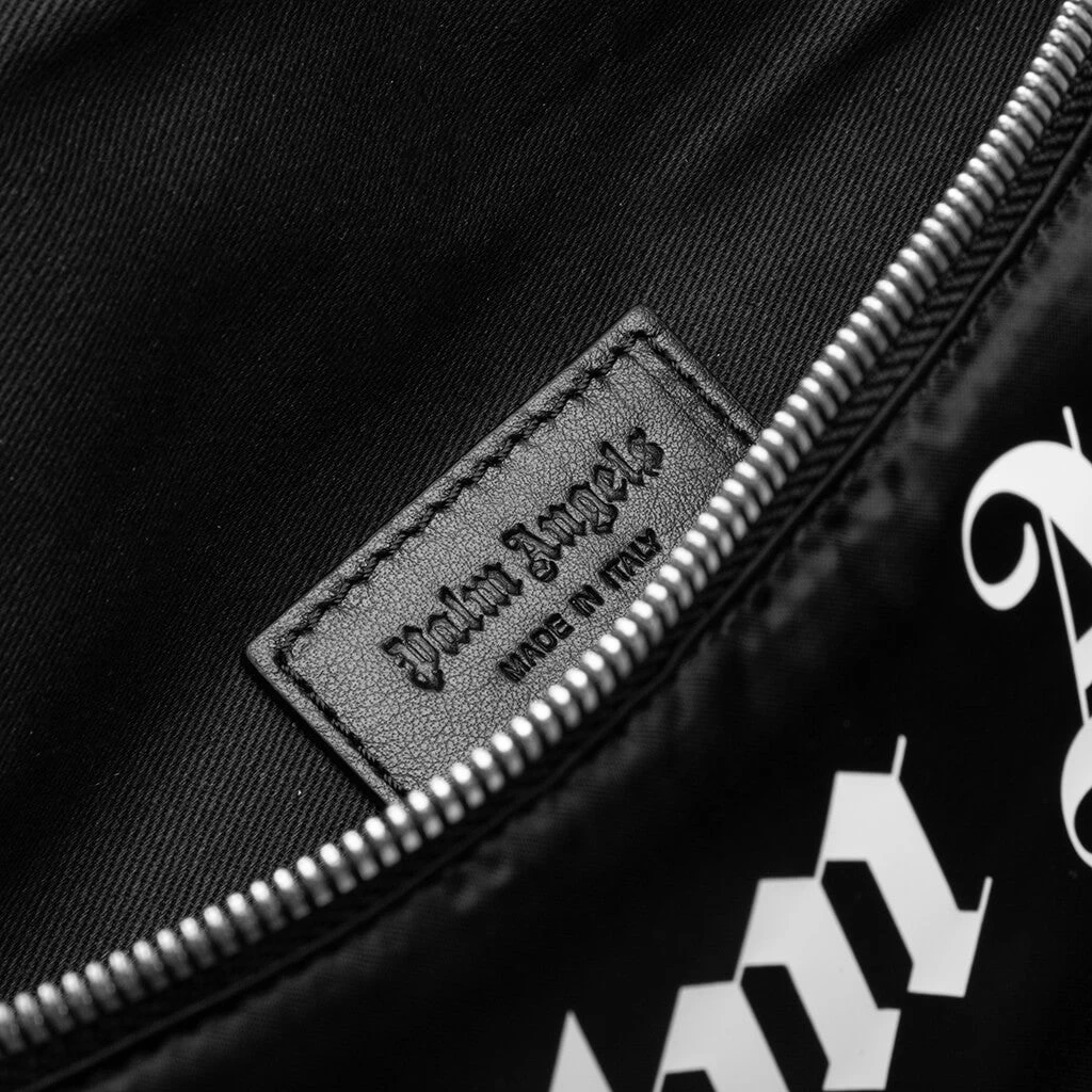 Palm Angels Curved Logo Fannypack - Black/White 4 Palm Angels Curved Logo Fannypack - Black/White - Image 4